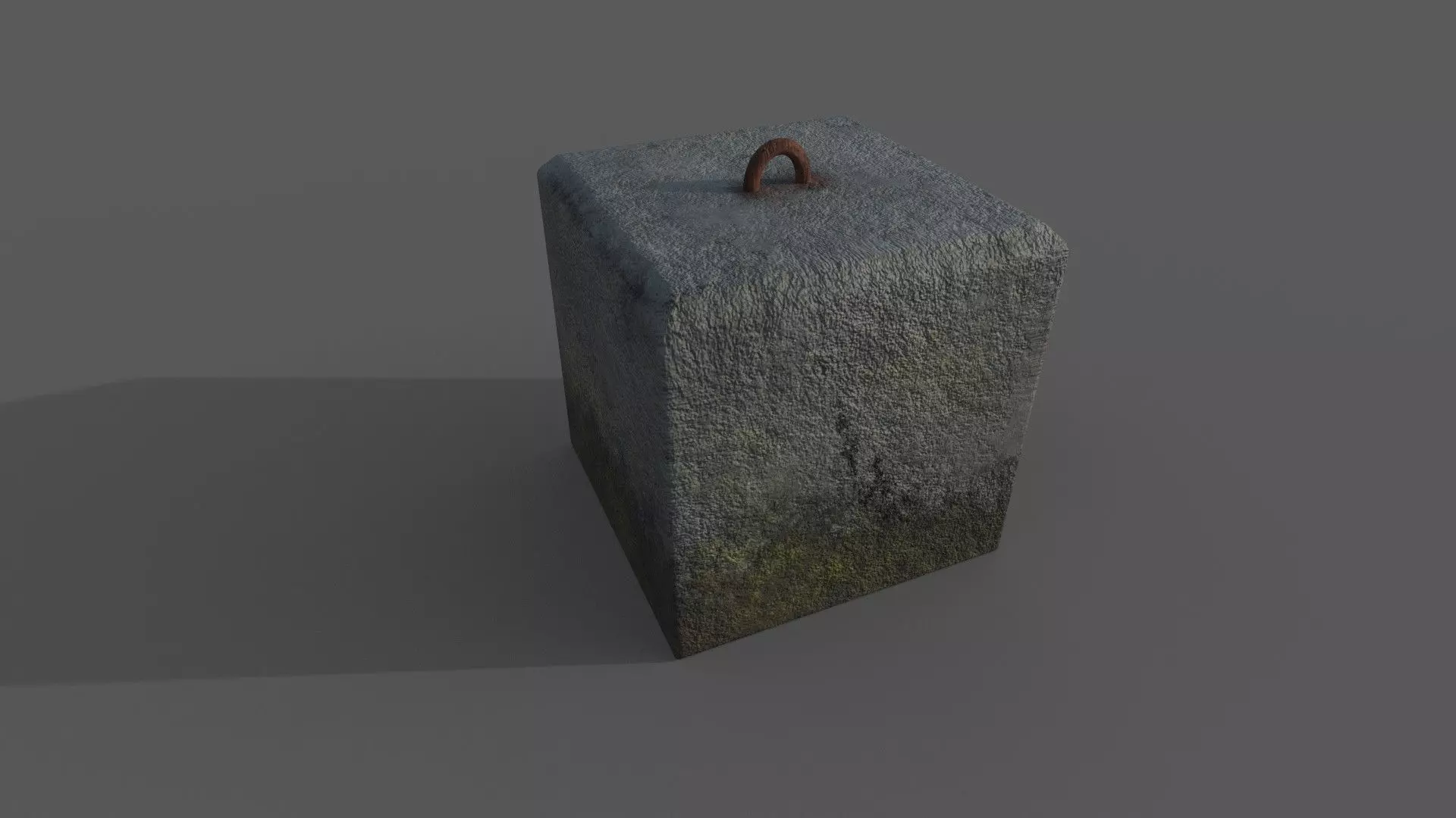 Concrete Barrier Type 9 Low-poly 3D model_0