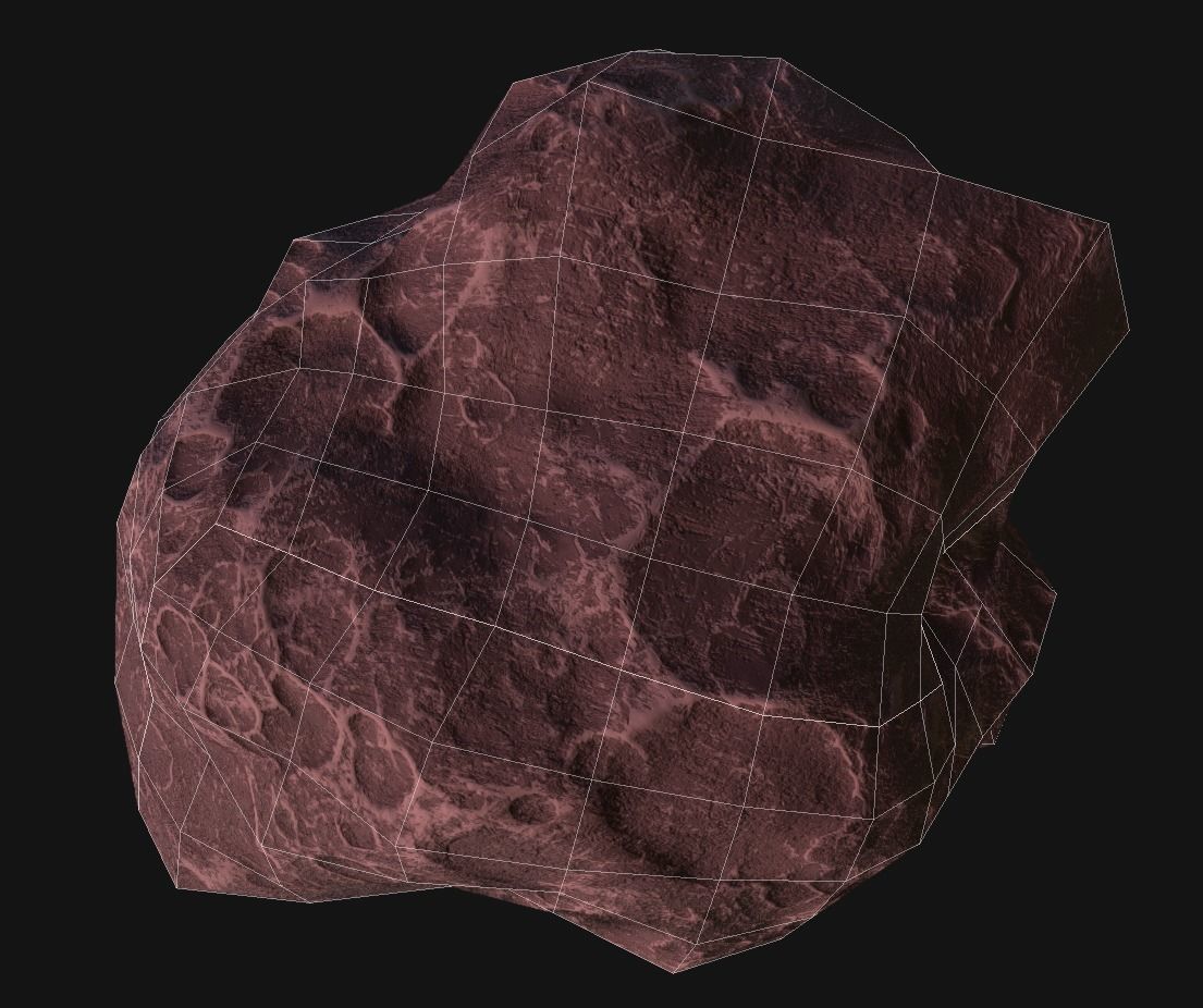 asteroid v3  Low-poly 3D model_6