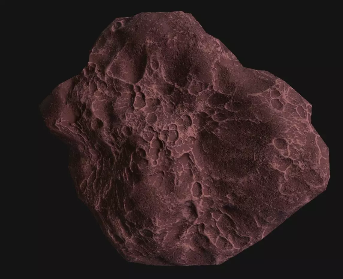 asteroid v3  Low-poly 3D model_0