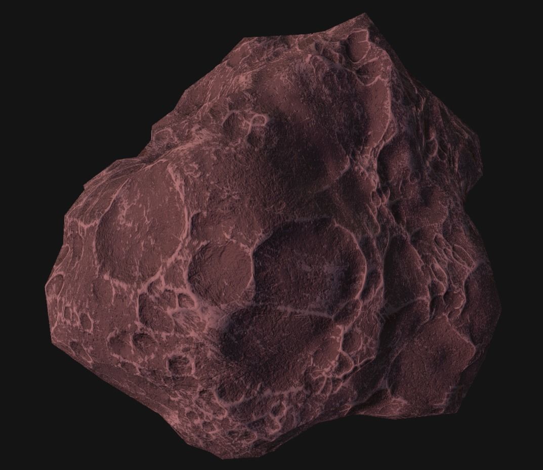 asteroid v3  Low-poly 3D model_1