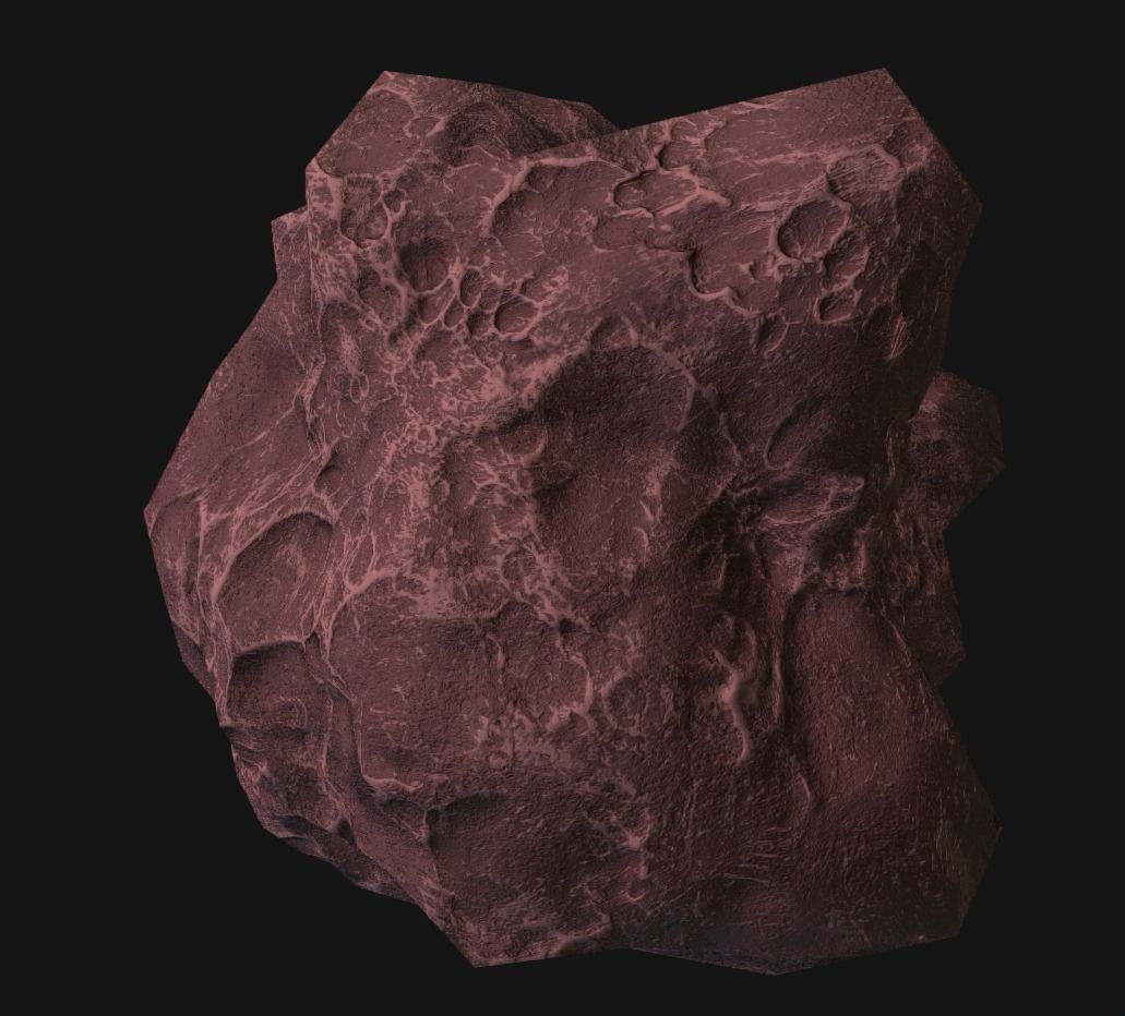 asteroid v3  Low-poly 3D model_5