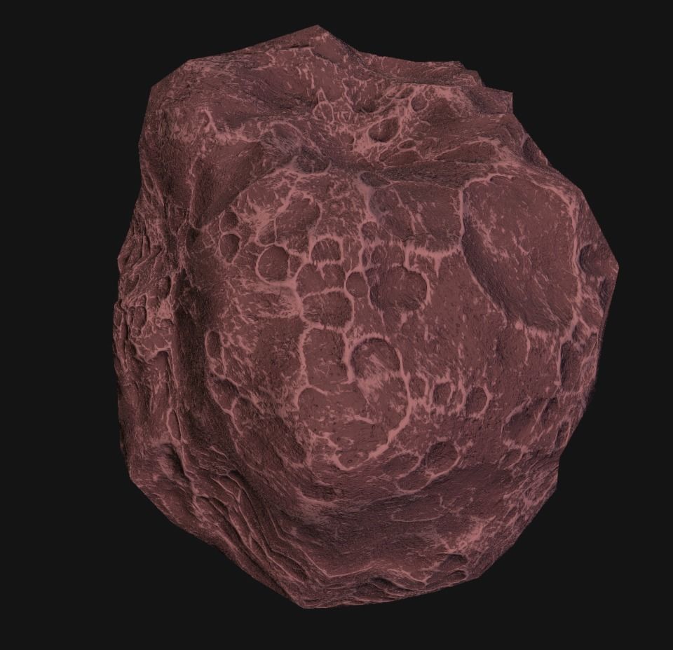 asteroid v3  Low-poly 3D model_2