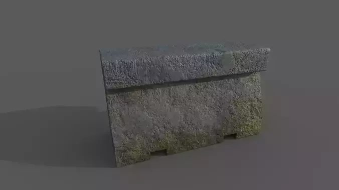 Concrete Barrier Type 11 Low-poly 3D model