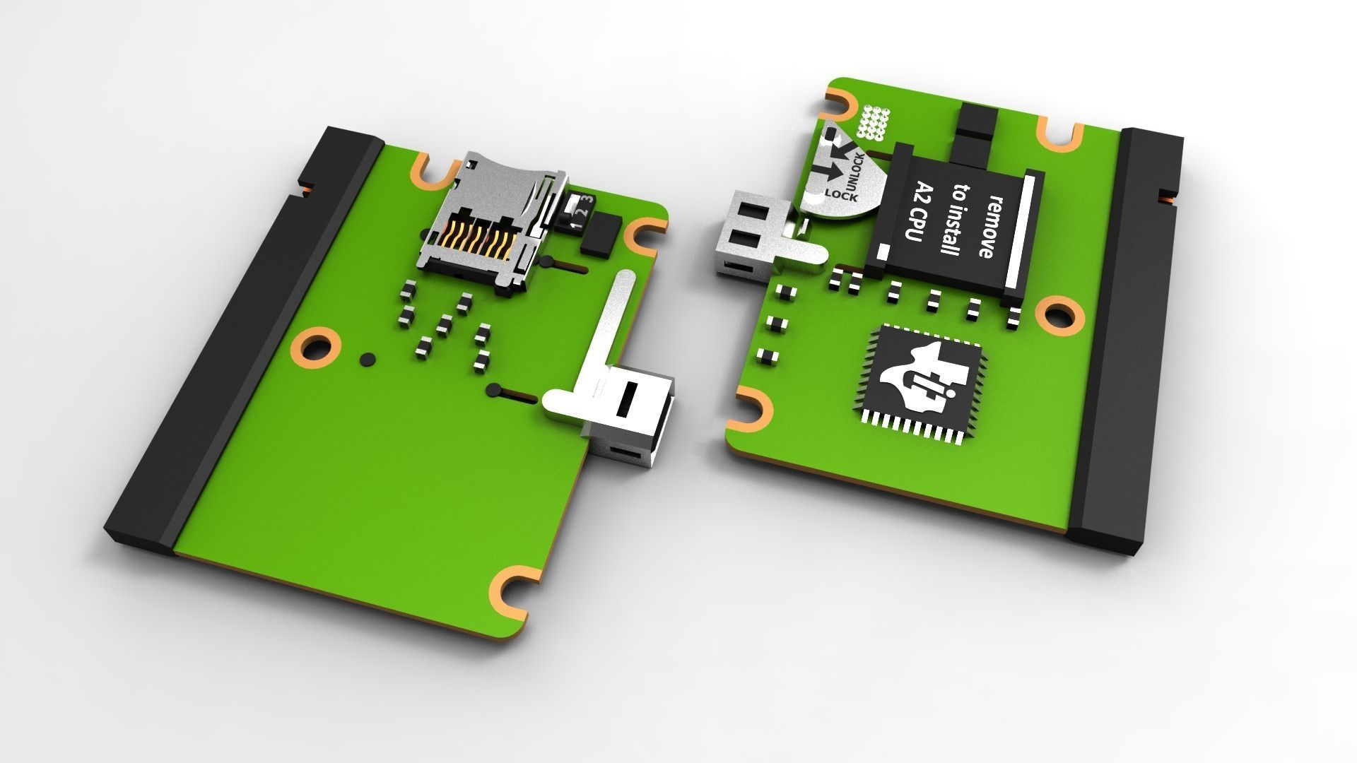 WCM motherboard for smartphones Free 3D model_0