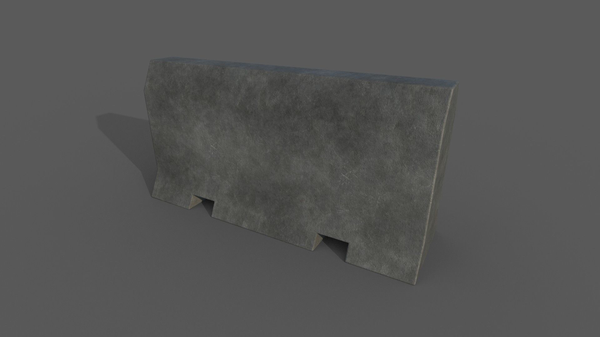 Concrete Barrier Collection Low-poly 3D model_37