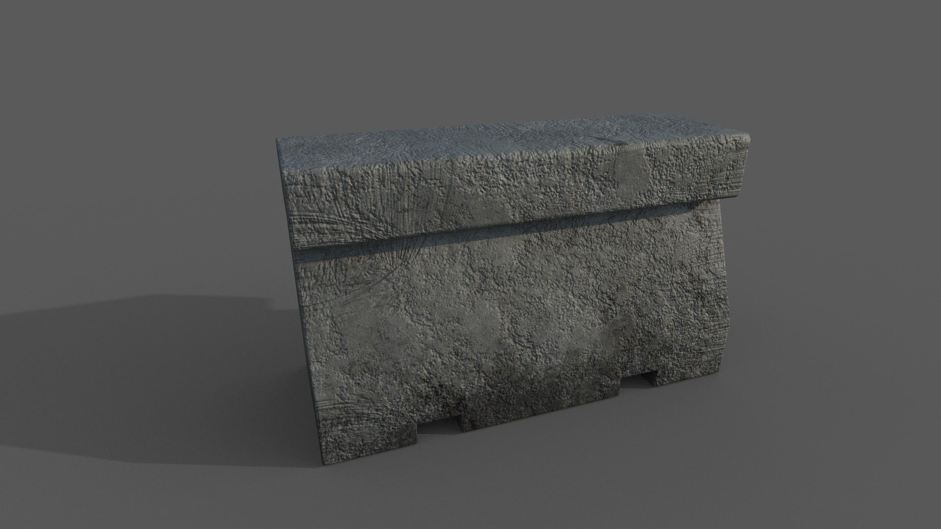 Concrete Barrier Collection Low-poly 3D model_34