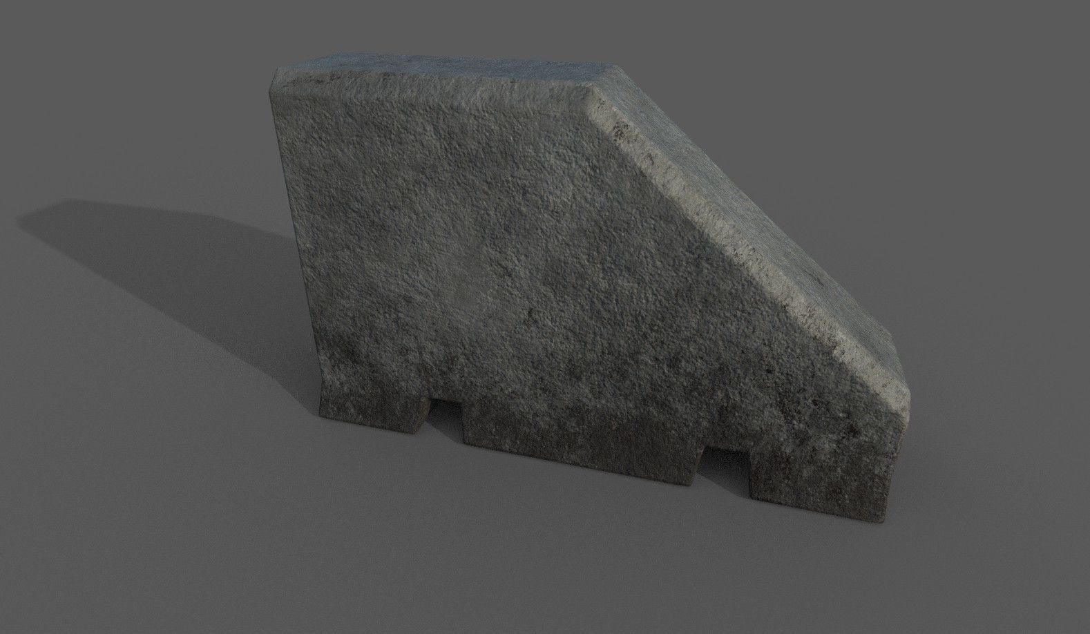 Concrete Barrier Collection Low-poly 3D model_35