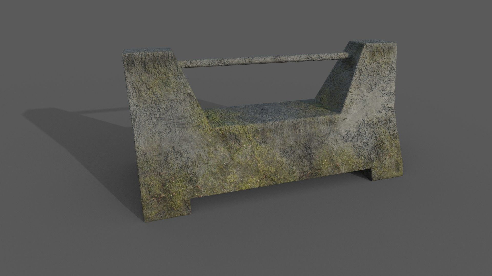 Concrete Barrier Collection Low-poly 3D model_30