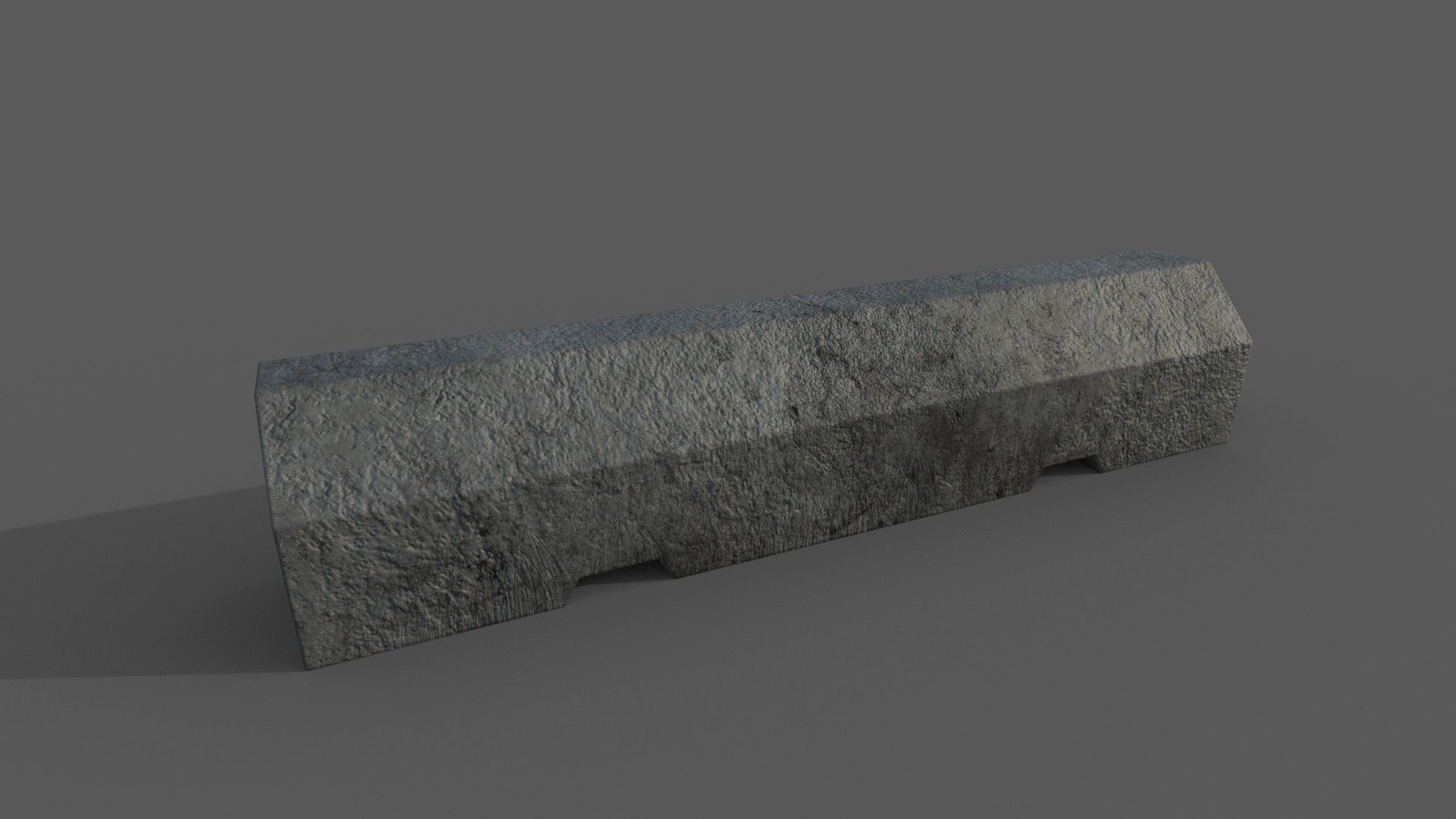 Concrete Barrier Collection Low-poly 3D model_20