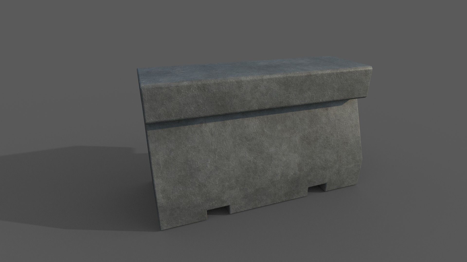 Concrete Barrier Collection Low-poly 3D model_29