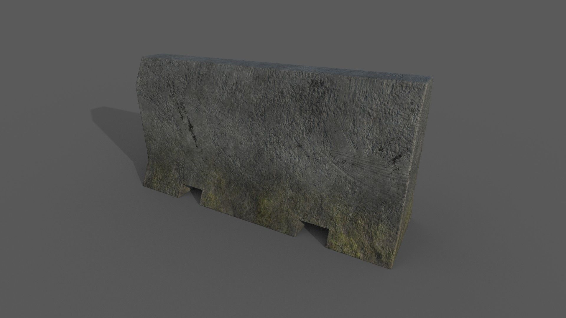 Concrete Barrier Collection Low-poly 3D model_40