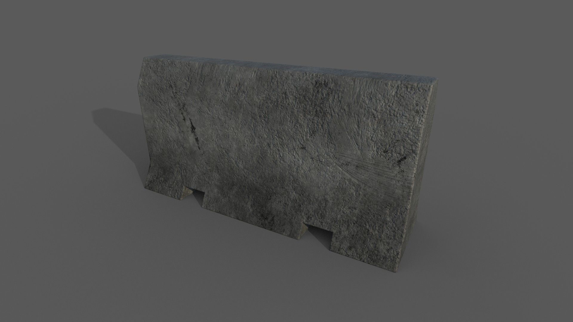 Concrete Barrier Collection Low-poly 3D model_39