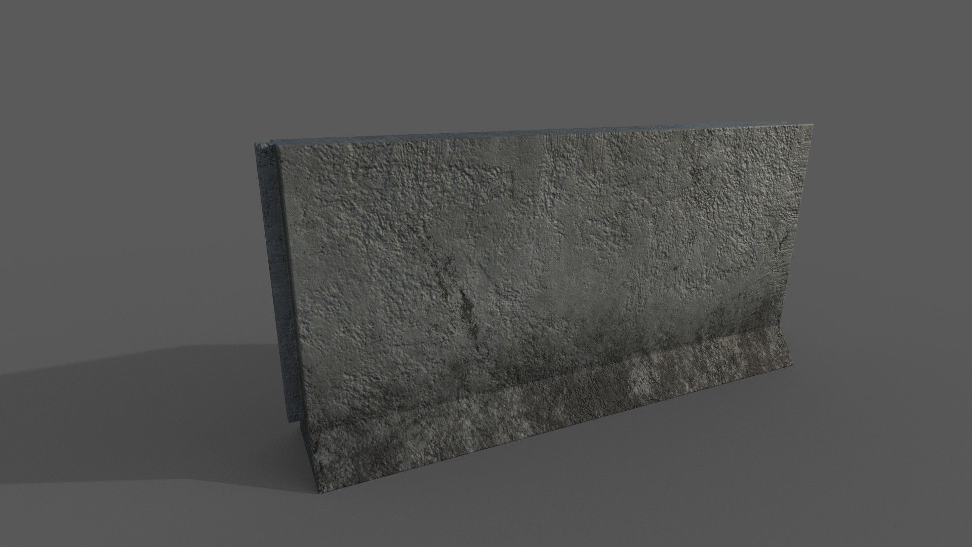 Concrete Barrier Collection Low-poly 3D model_2