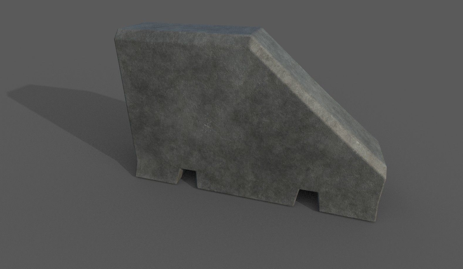 Concrete Barrier Collection Low-poly 3D model_32