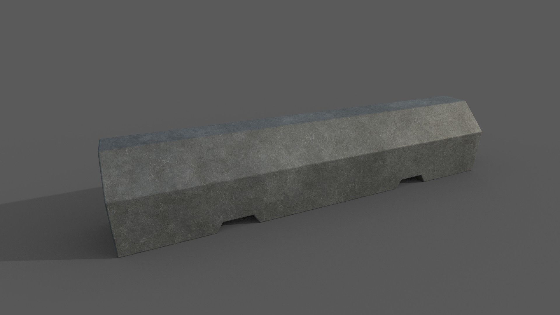 Concrete Barrier Collection Low-poly 3D model_16