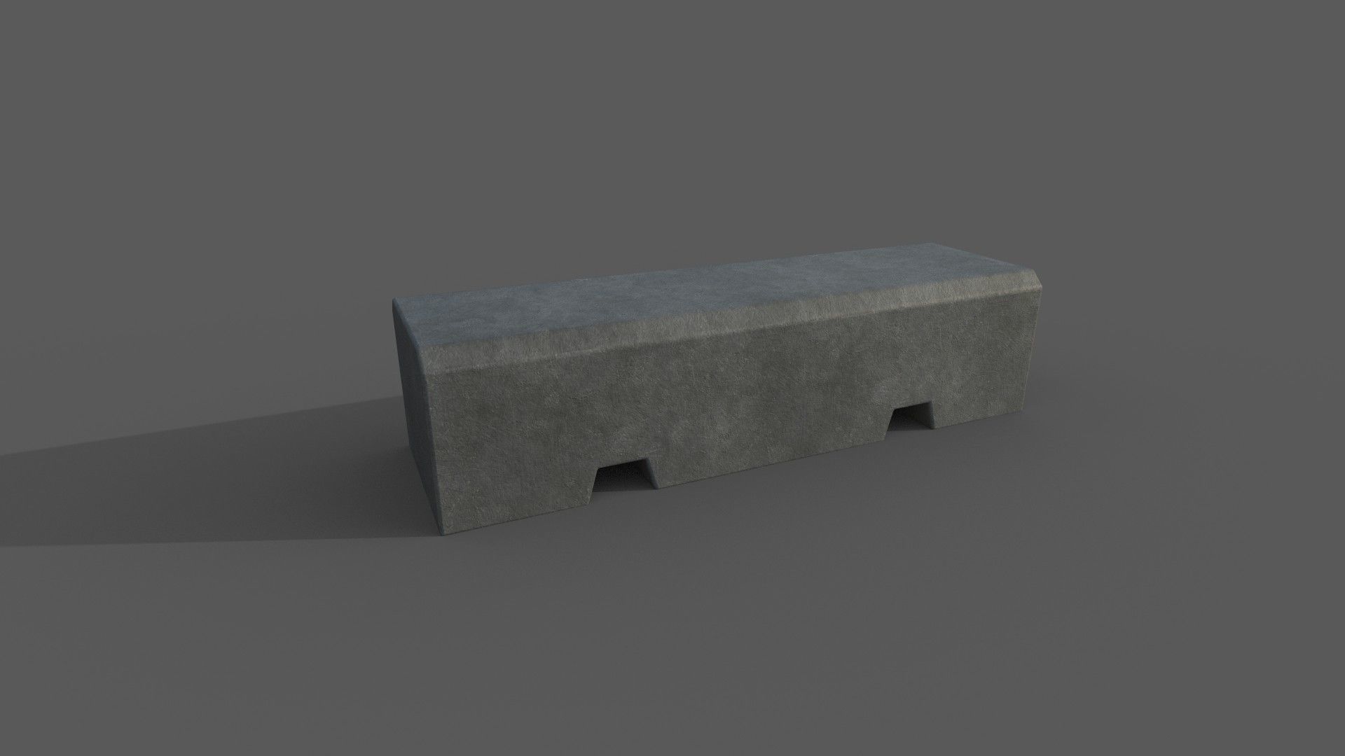 Concrete Barrier Collection Low-poly 3D model_7
