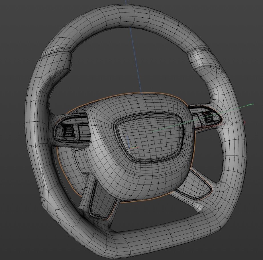 Car steering wheel - 2 3D model_5