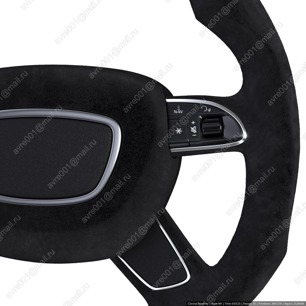 Car steering wheel - 2 3D model_2