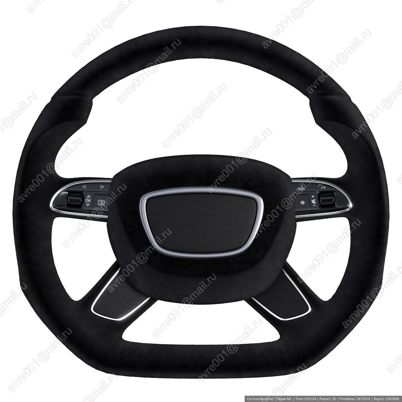 Car steering wheel - 2 3D model_3