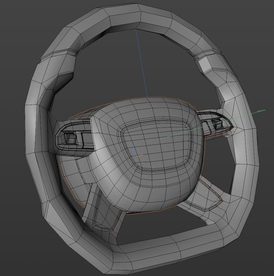 Car steering wheel - 2 3D model_4