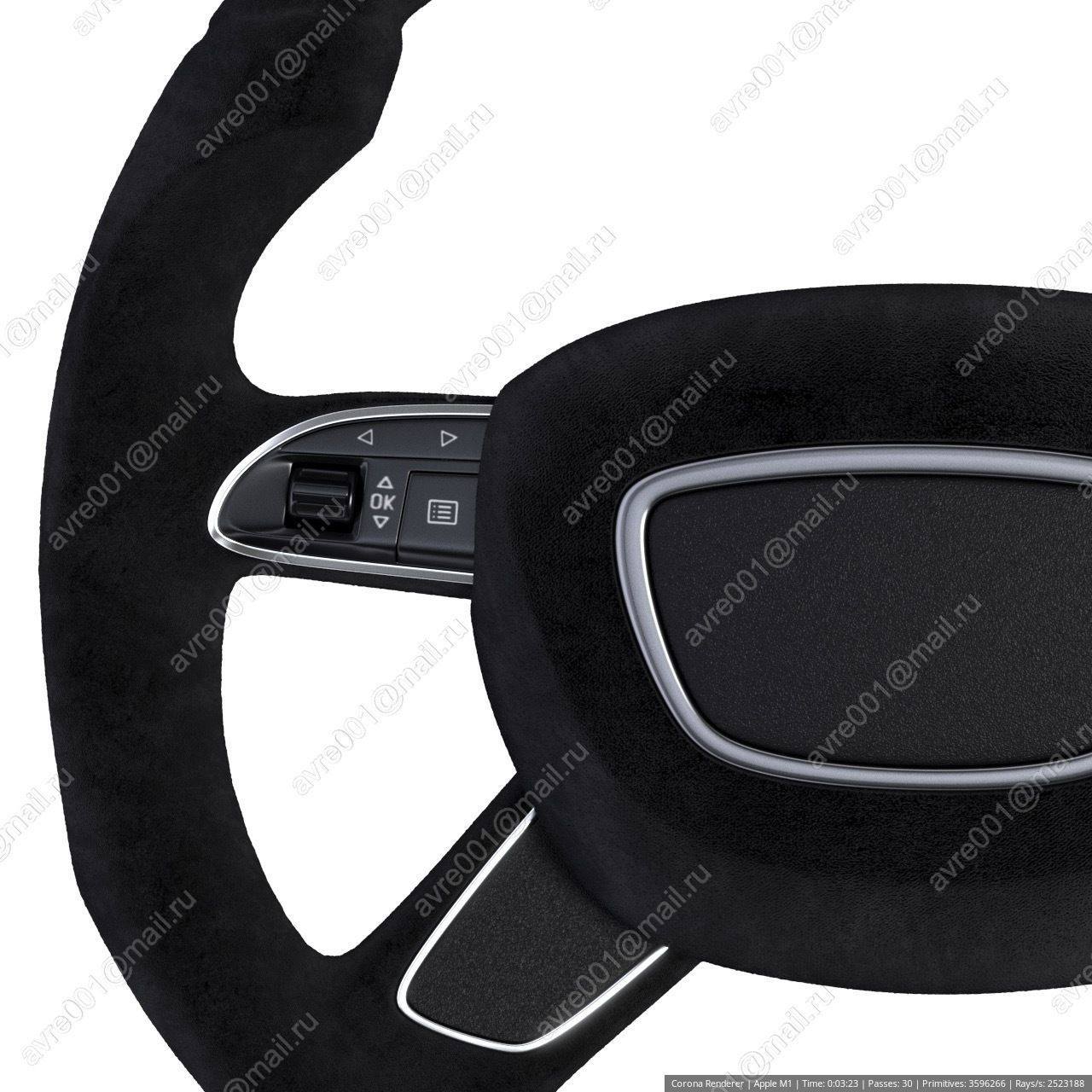 Car steering wheel - 2 3D model_1