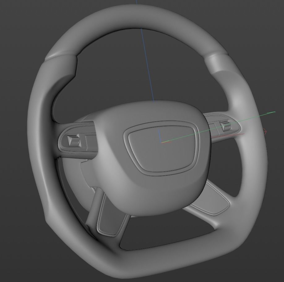 Car steering wheel - 2 3D model_7