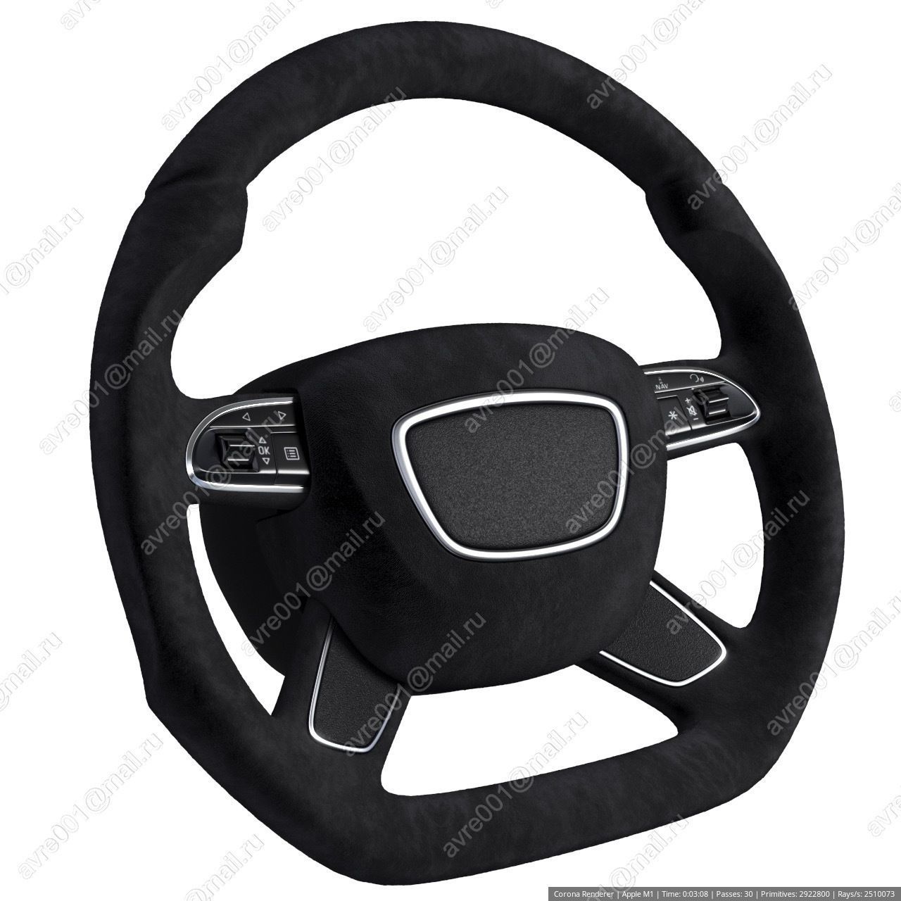 Car steering wheel - 2 3D model_0