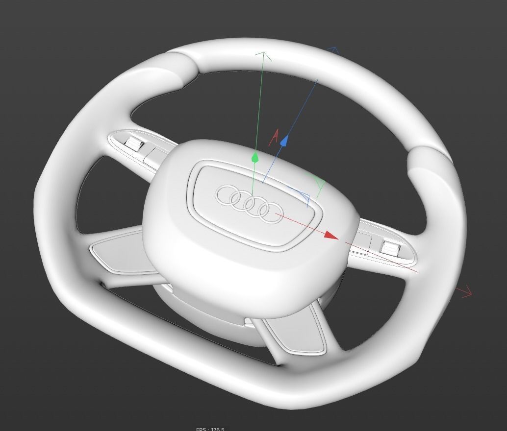 Car steering wheel - 2 3D model_8