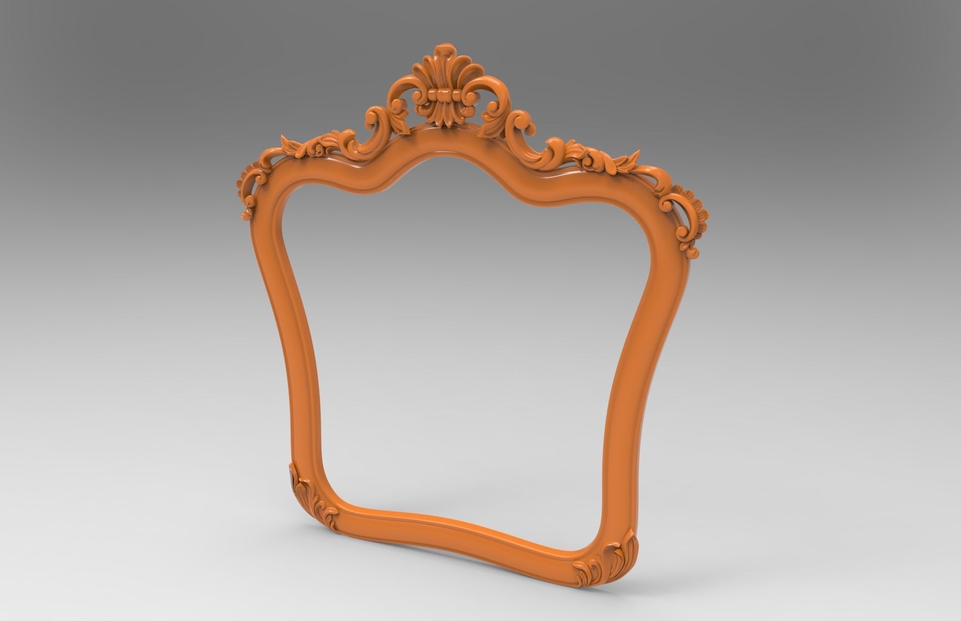 Carved CNC 3D print model of mirror frame 3D print model_1