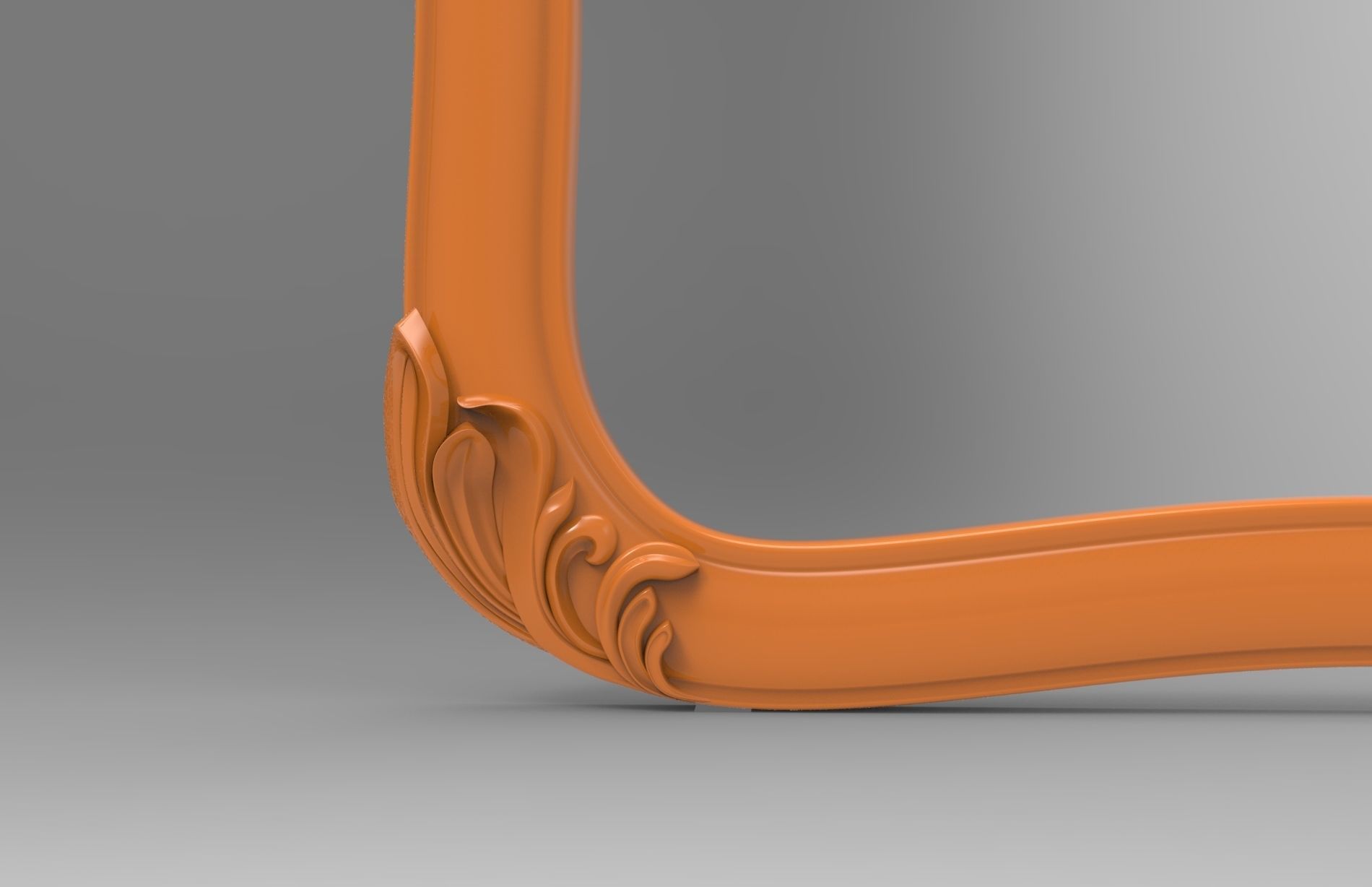 Carved CNC 3D print model of mirror frame 3D print model_3