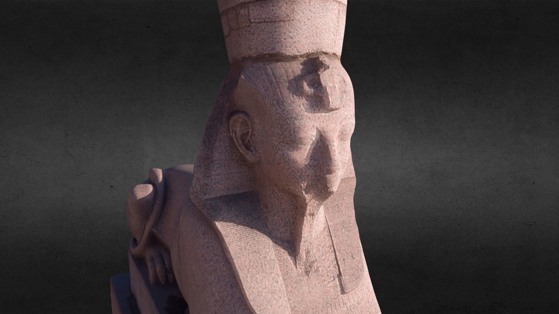 Sphinx egyptian statue 3D model_11