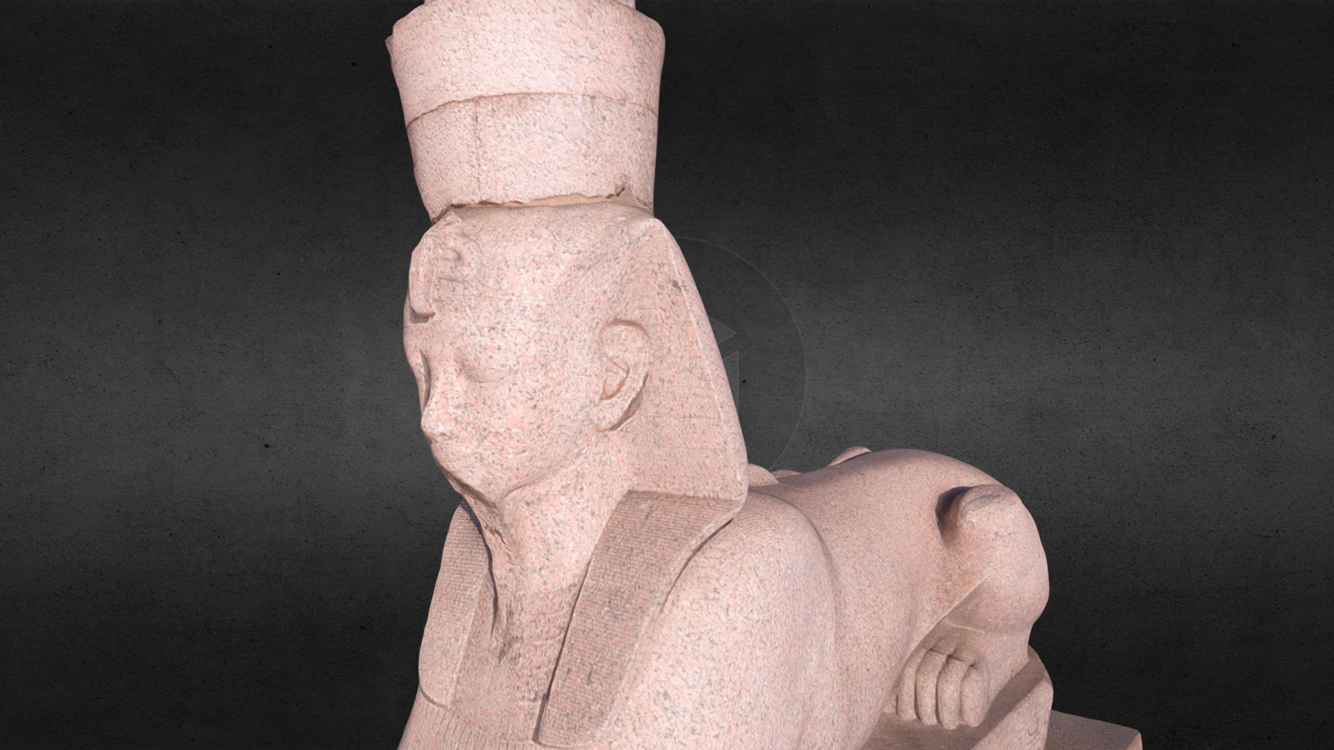 Sphinx egyptian statue 3D model_9