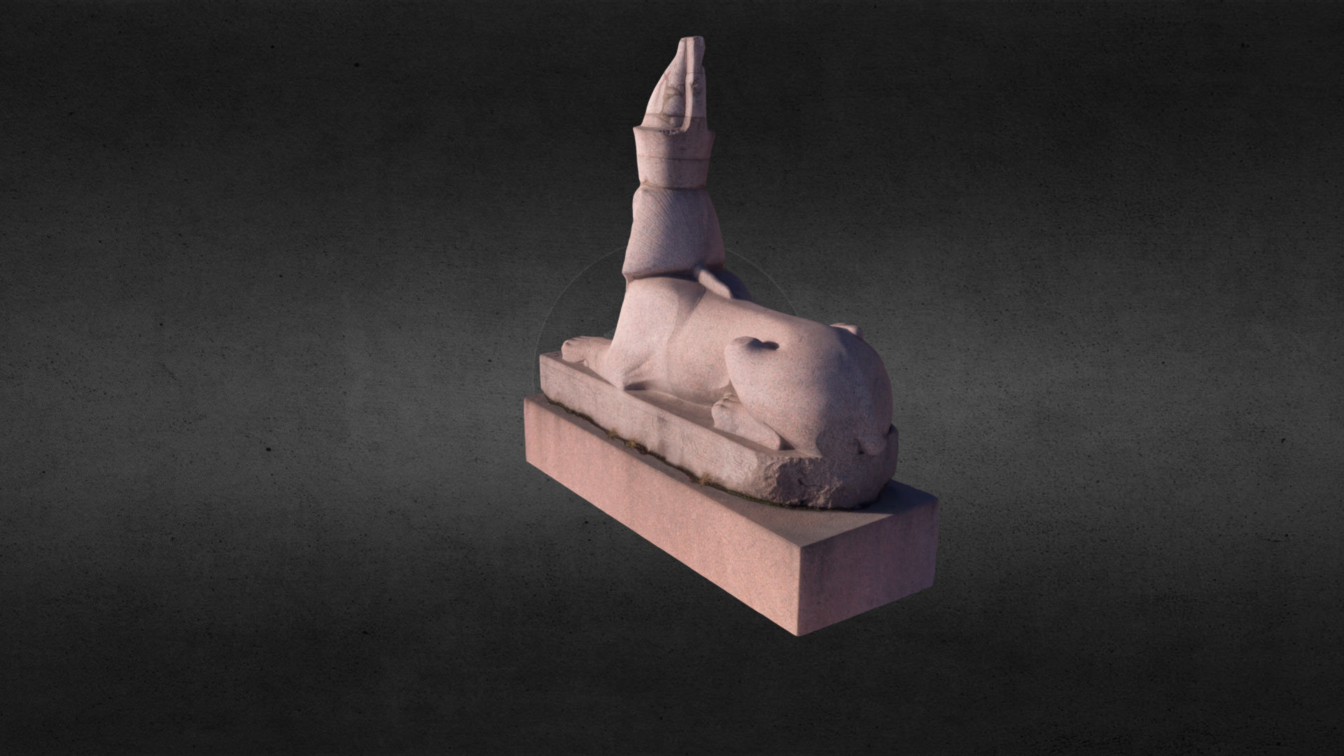 Sphinx egyptian statue 3D model_6