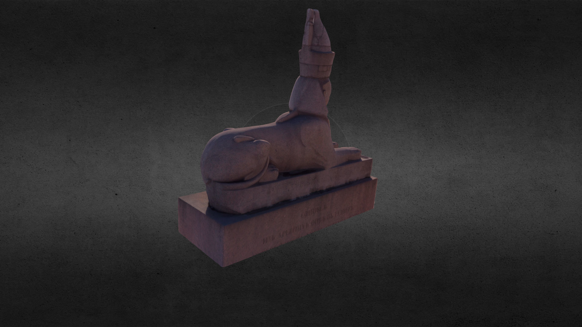 Sphinx egyptian statue 3D model_8