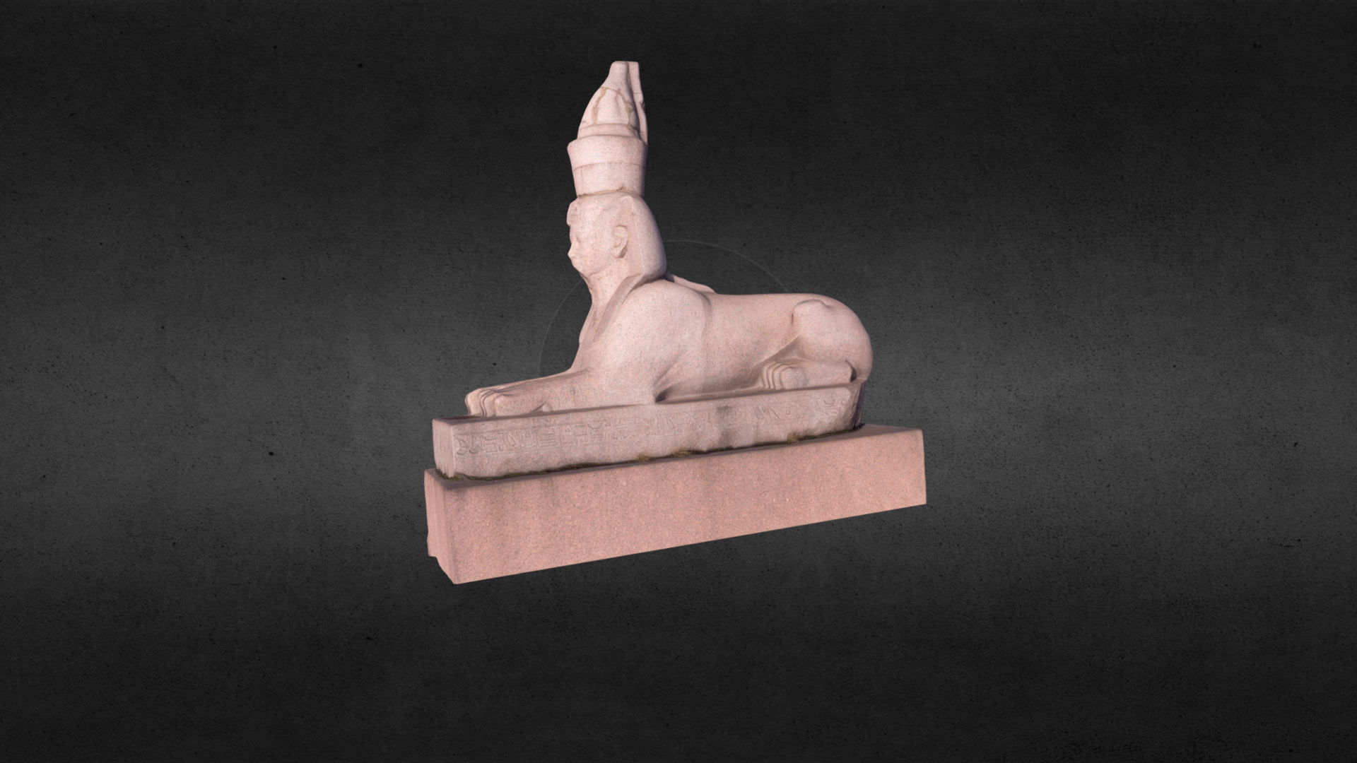 Sphinx egyptian statue 3D model_3