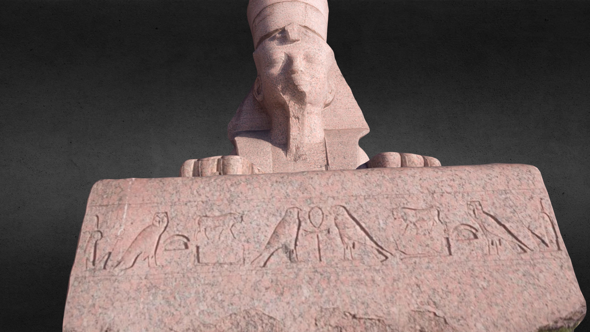Sphinx egyptian statue 3D model_17