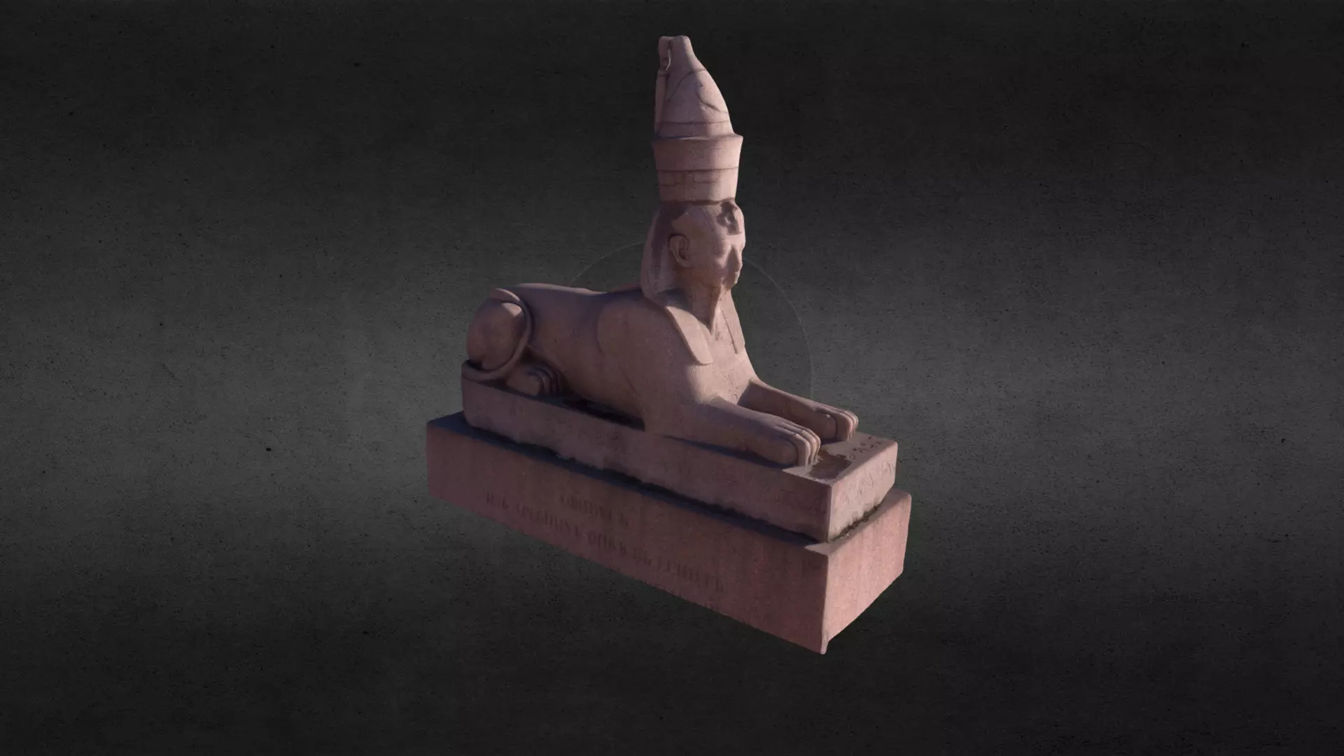 Sphinx egyptian statue 3D model_0