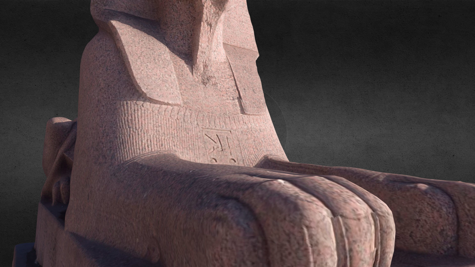 Sphinx egyptian statue 3D model_22