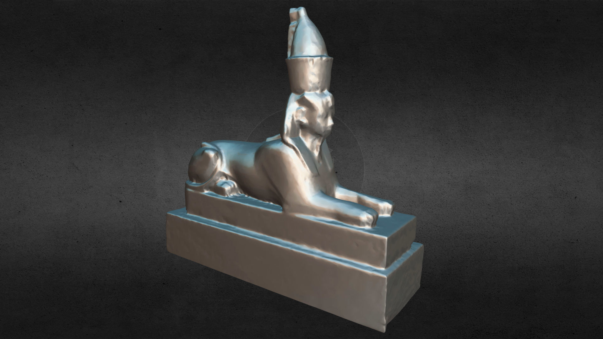Sphinx egyptian statue 3D model_15