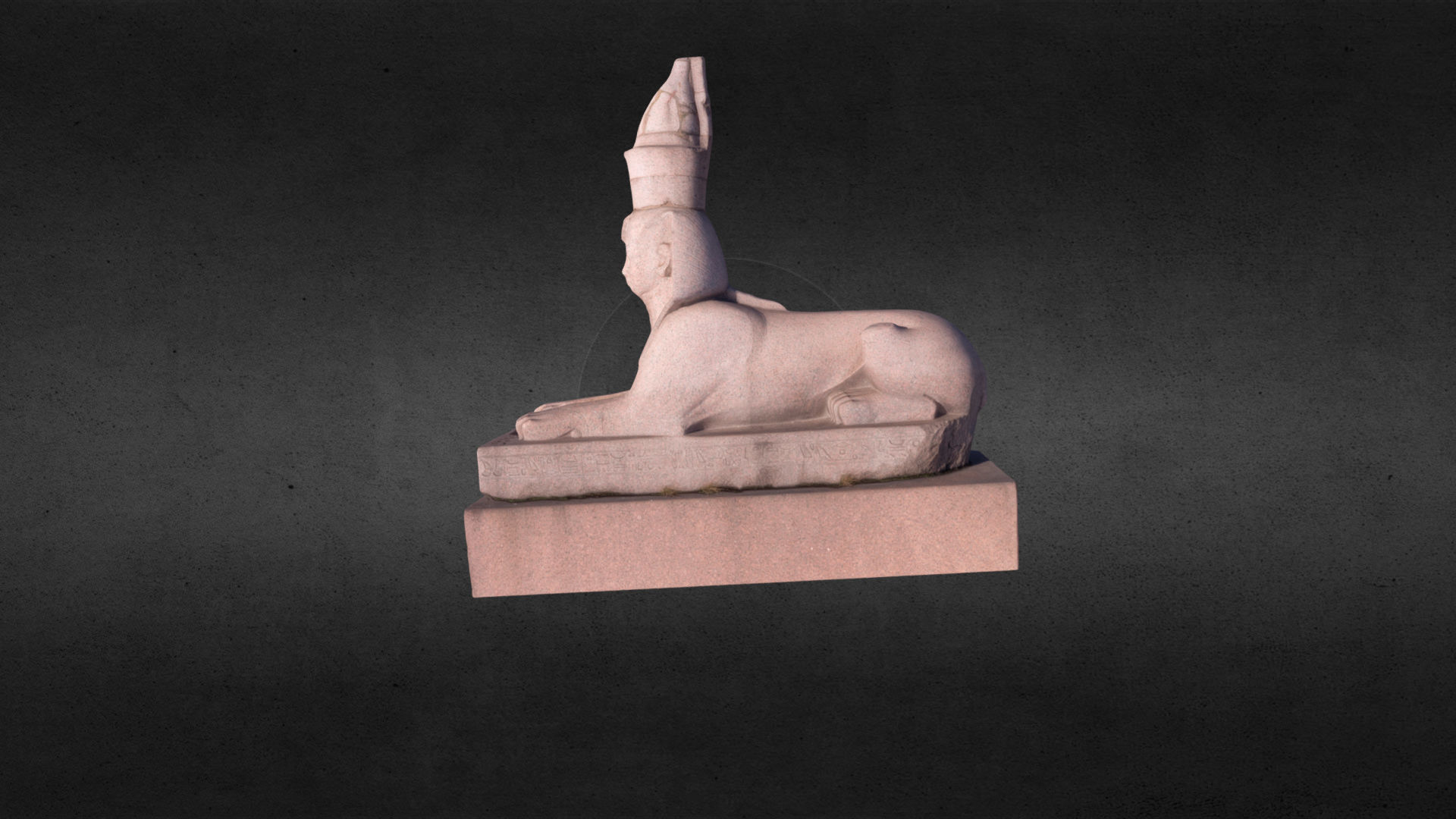 Sphinx egyptian statue 3D model_2
