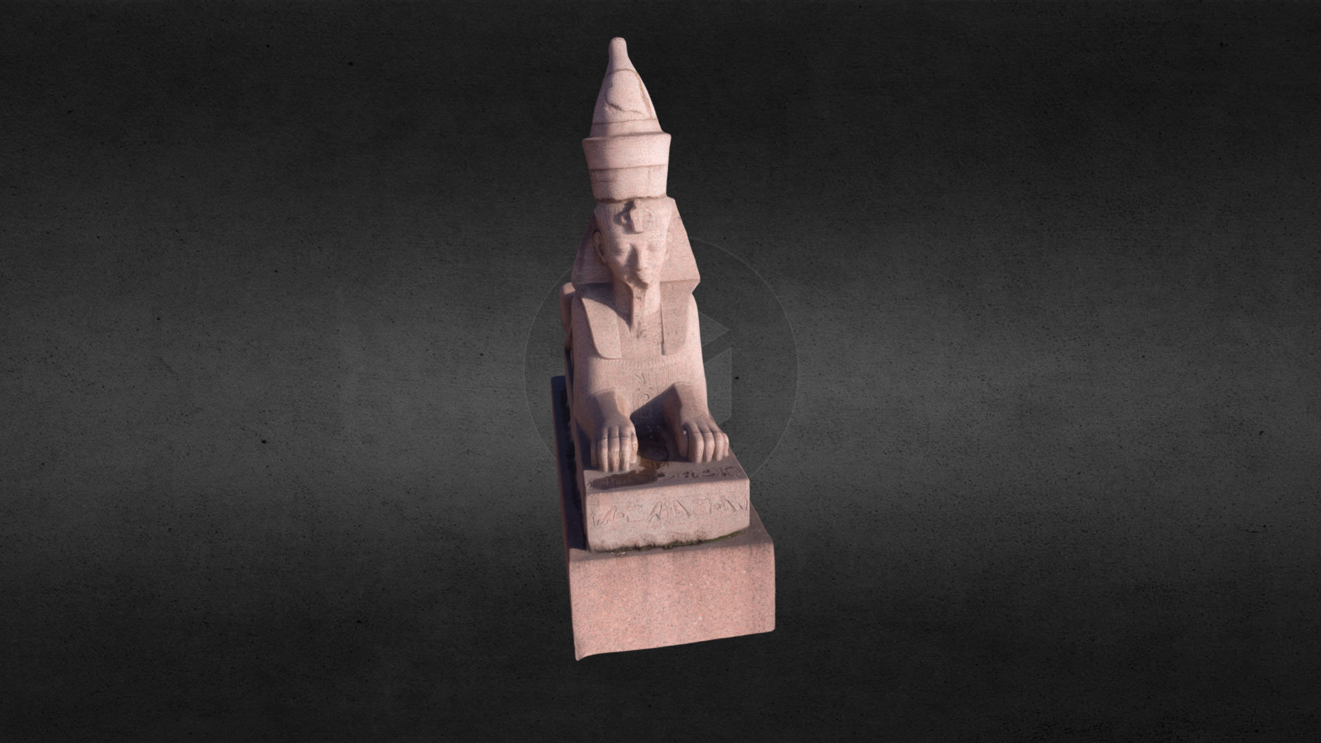 Sphinx egyptian statue 3D model_5