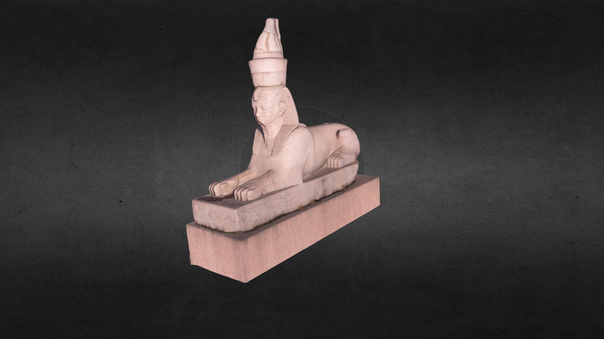 Sphinx egyptian statue 3D model_4