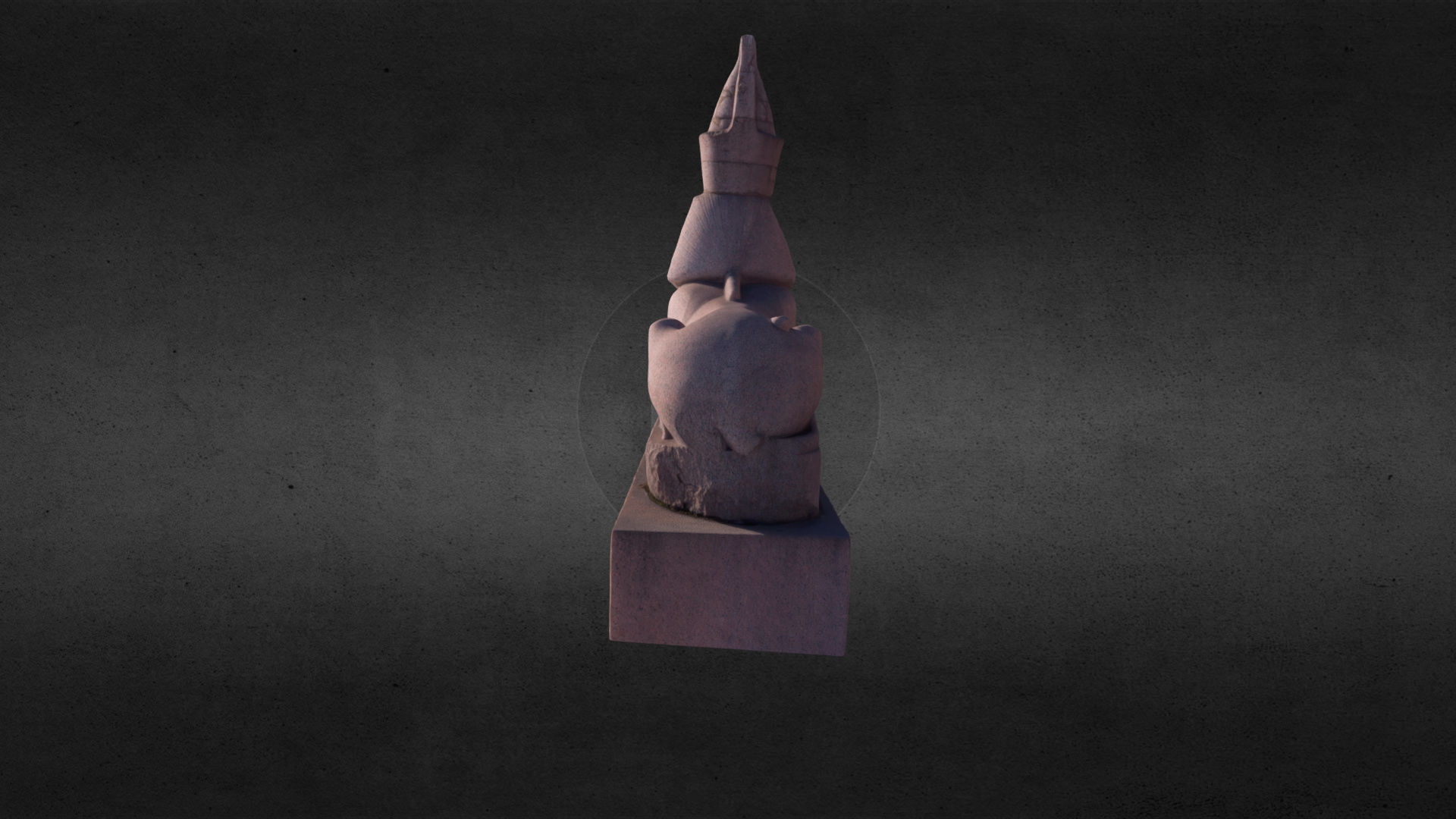 Sphinx egyptian statue 3D model_7