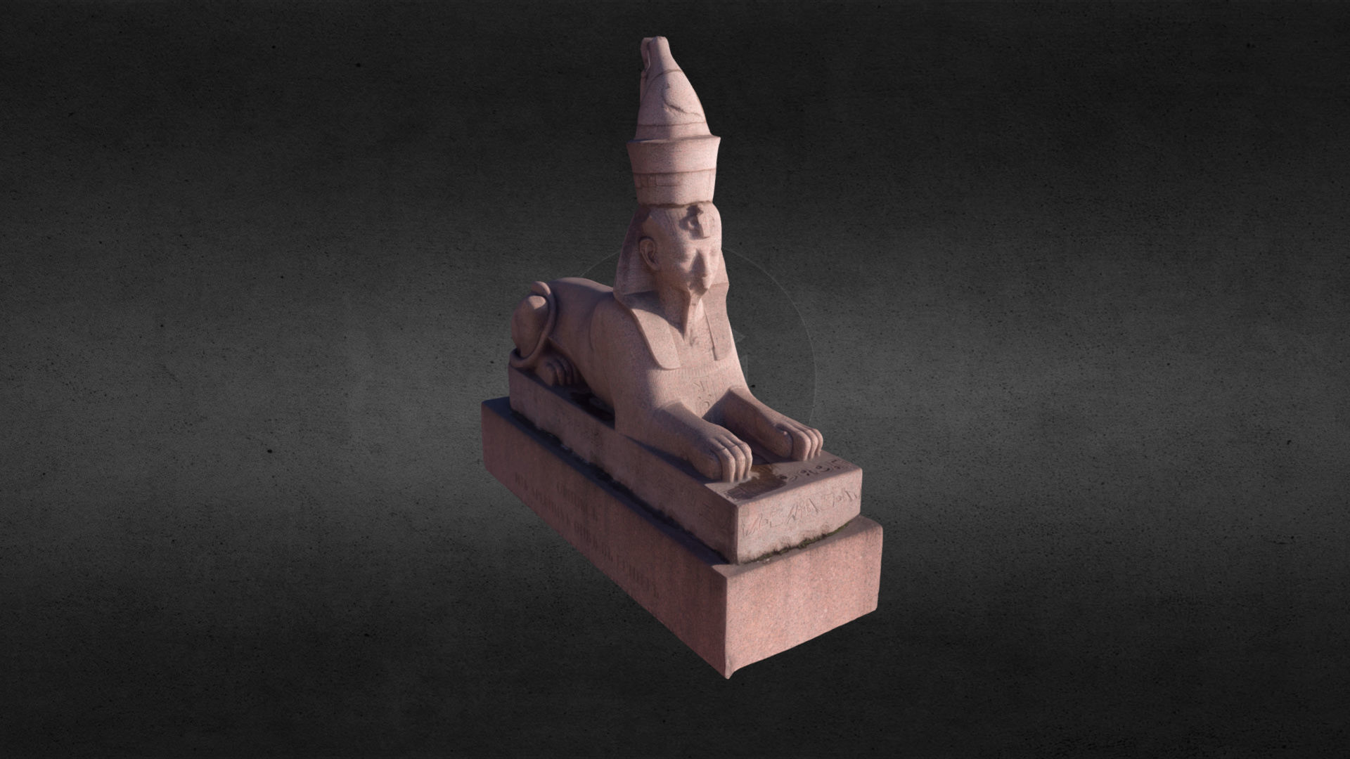 Sphinx egyptian statue 3D model_1