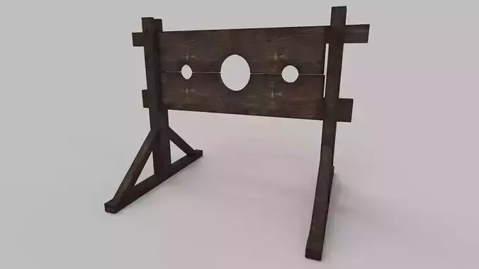 Medieval Pillory Low-poly 3D model