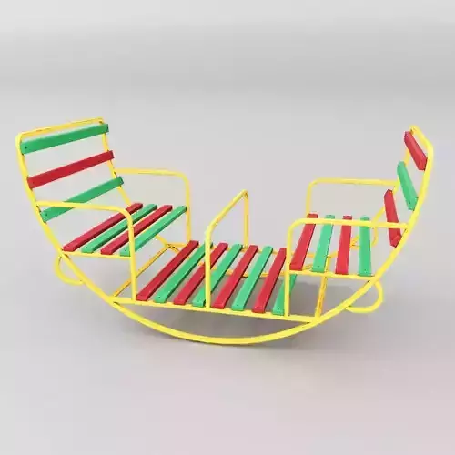 Childrens Swing Round Low-poly 3D model