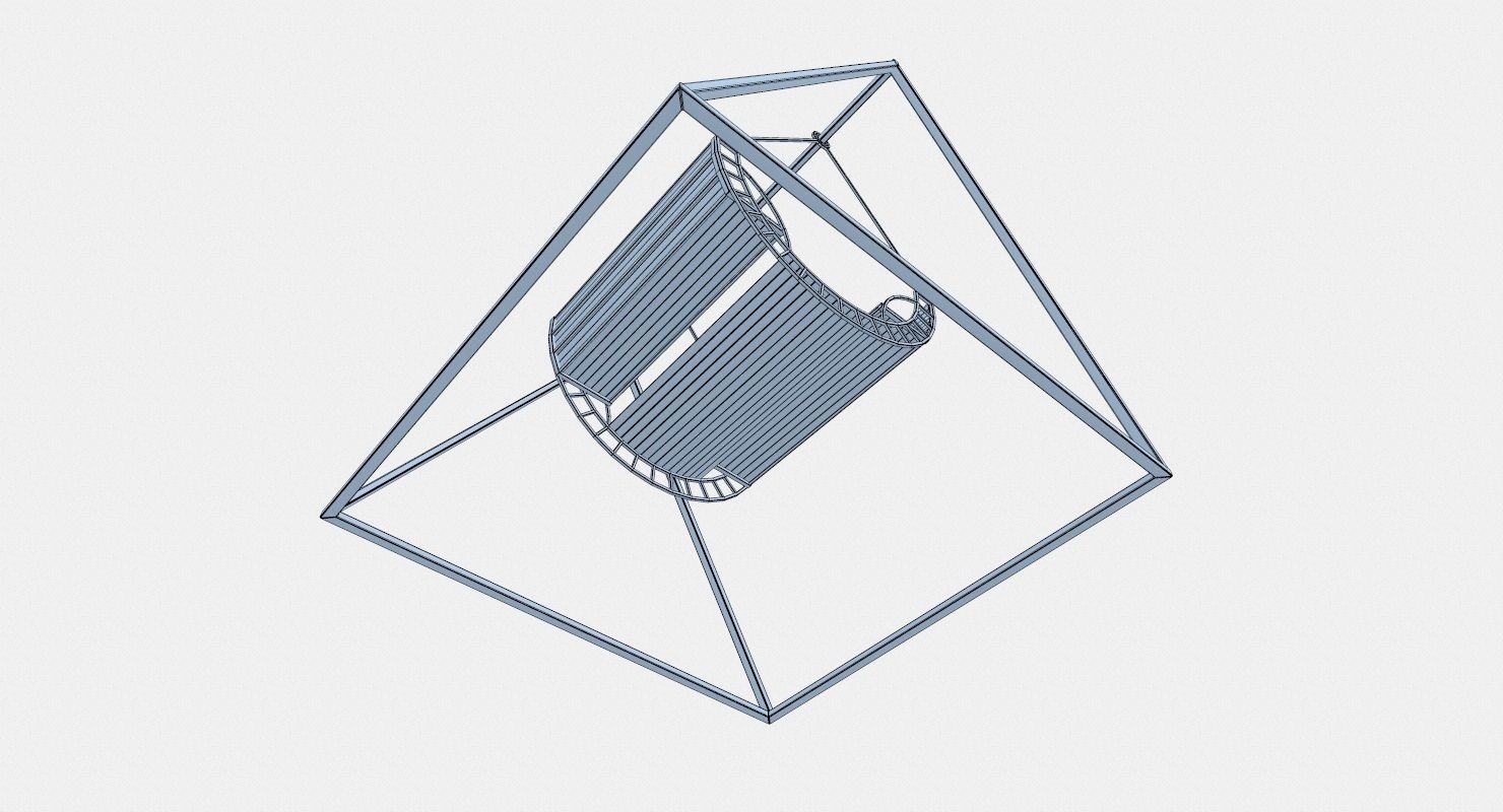 Childrens Swing Symmetry Low-poly 3D model_8