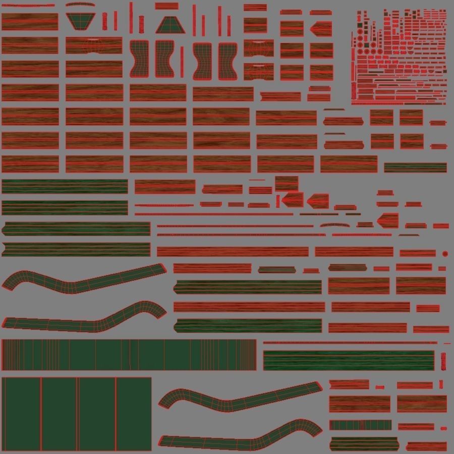 Cheerful green slides Low-poly 3D model_12