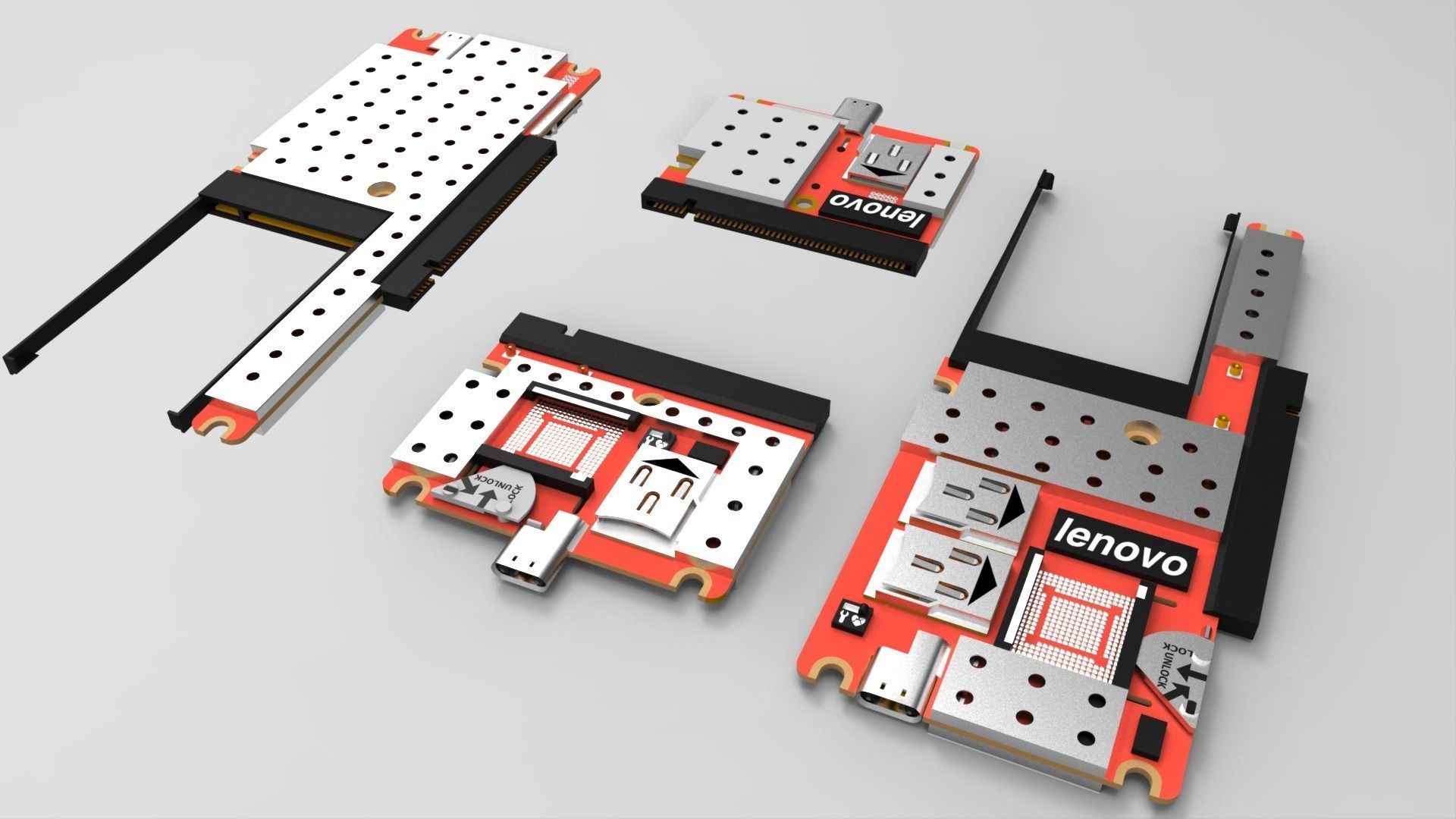 Lenovo PCM and TCM motherboard for smartphones Free 3D model