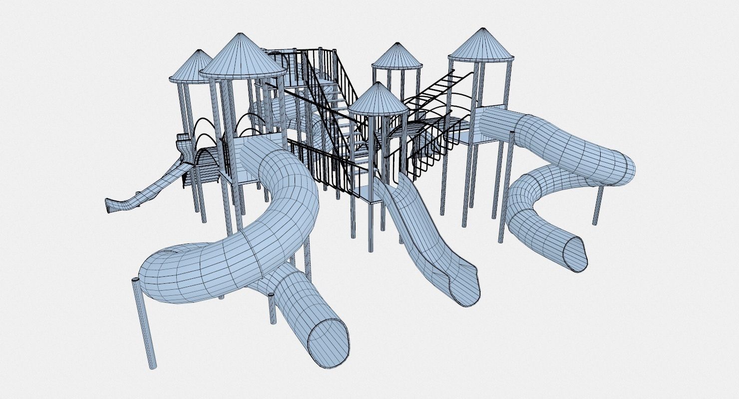 Giant childrens slides 3D model_8